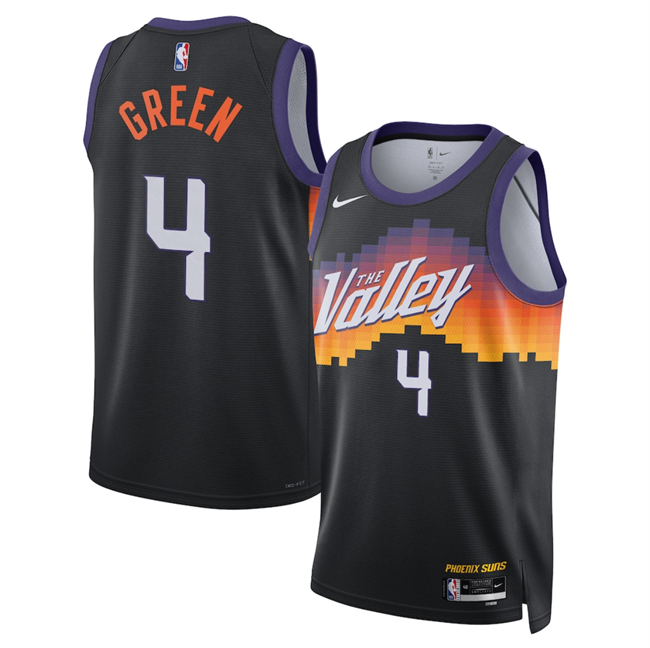 Men's Black Phoenix Suns #4 Jalen Green 2025/26 City Edition Stitched Basketball Jersey